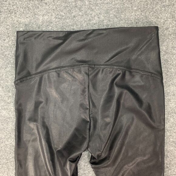 Jane & Bleecker Faux Leather Legging Womens L Large Black Pull On Stretch Ankle - Picture 9 of 11